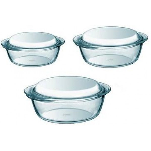 

Набор кастрюль Pyrex Essentials 1.4 л, 2.1 л, 3 л, жаропрочное стекло