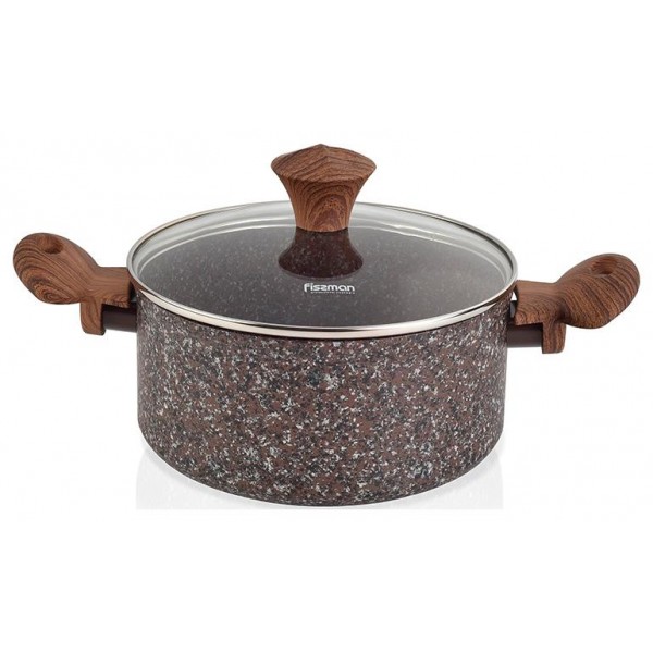 

Кастрюля из литого алюминия Fissman Magic Brown 2.7 л с антипригарным покрытием Ø20 см