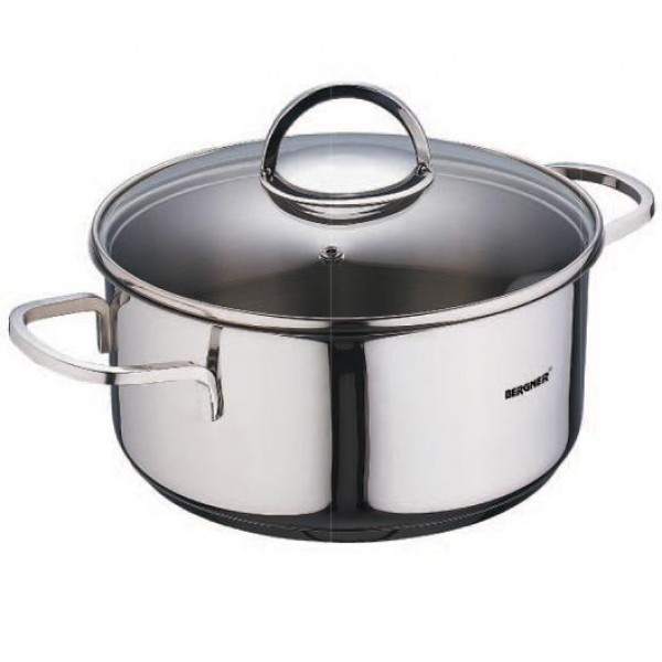 

Кастрюля из нержавеющей стали с крышкой Bergner Classic 5,7 л Ø24 см