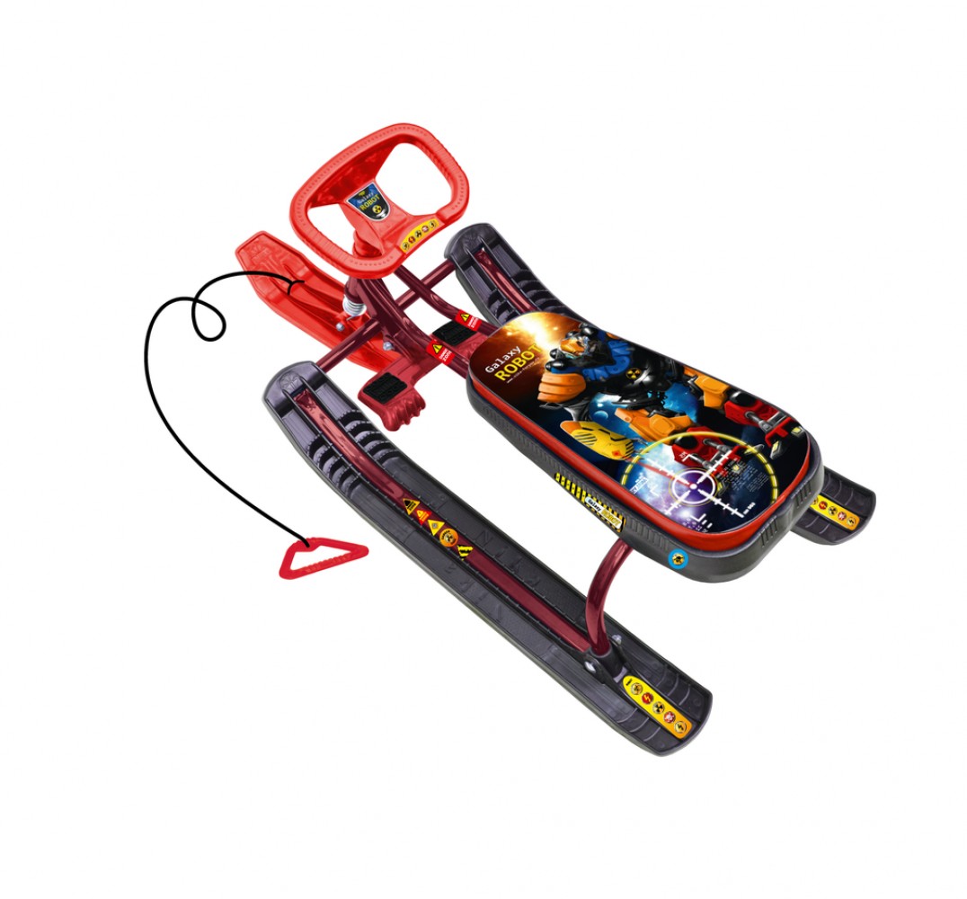 

Снегокат «Тимка спорт 1», рисунок сиденья робот, бордовый каркас, производитель "Nika"