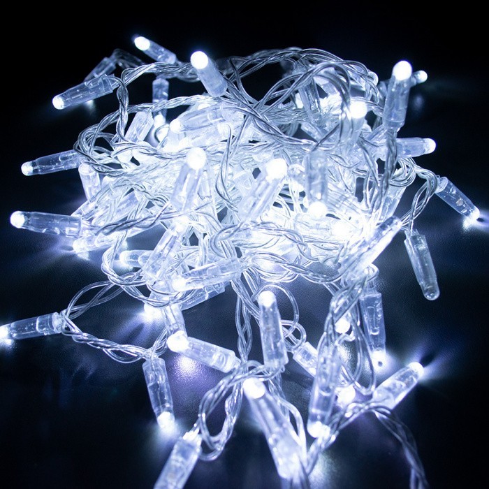 

Гирлянда уличная STARLIGHT бахрома 75LED белый, IP44 2x0.7м прозрачный провод