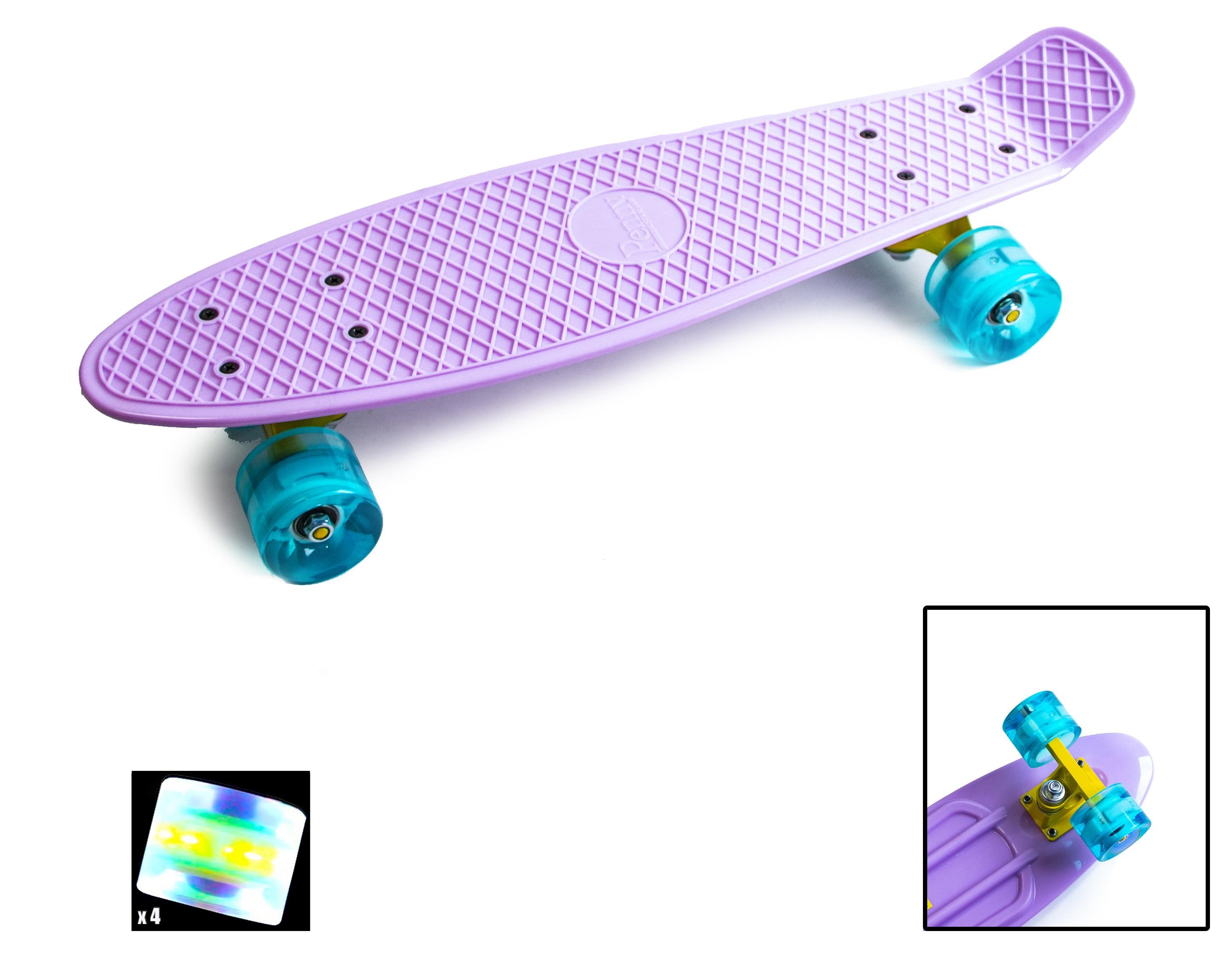 

Penny Board. Лиловый цвет. Светящиеся колеса.