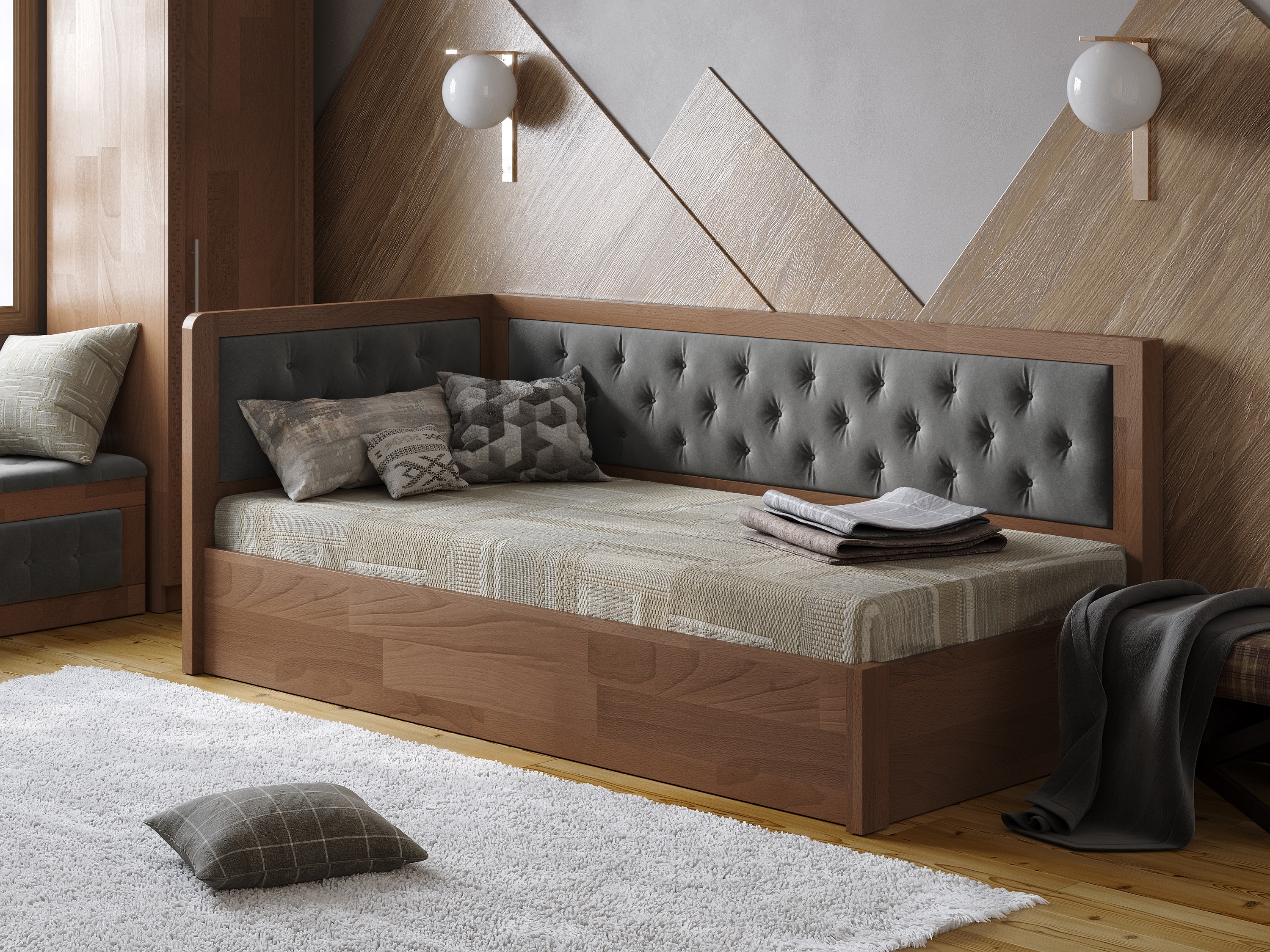 

Кровать Arbordrev Немо люкс М2 (90*200) бук Орех