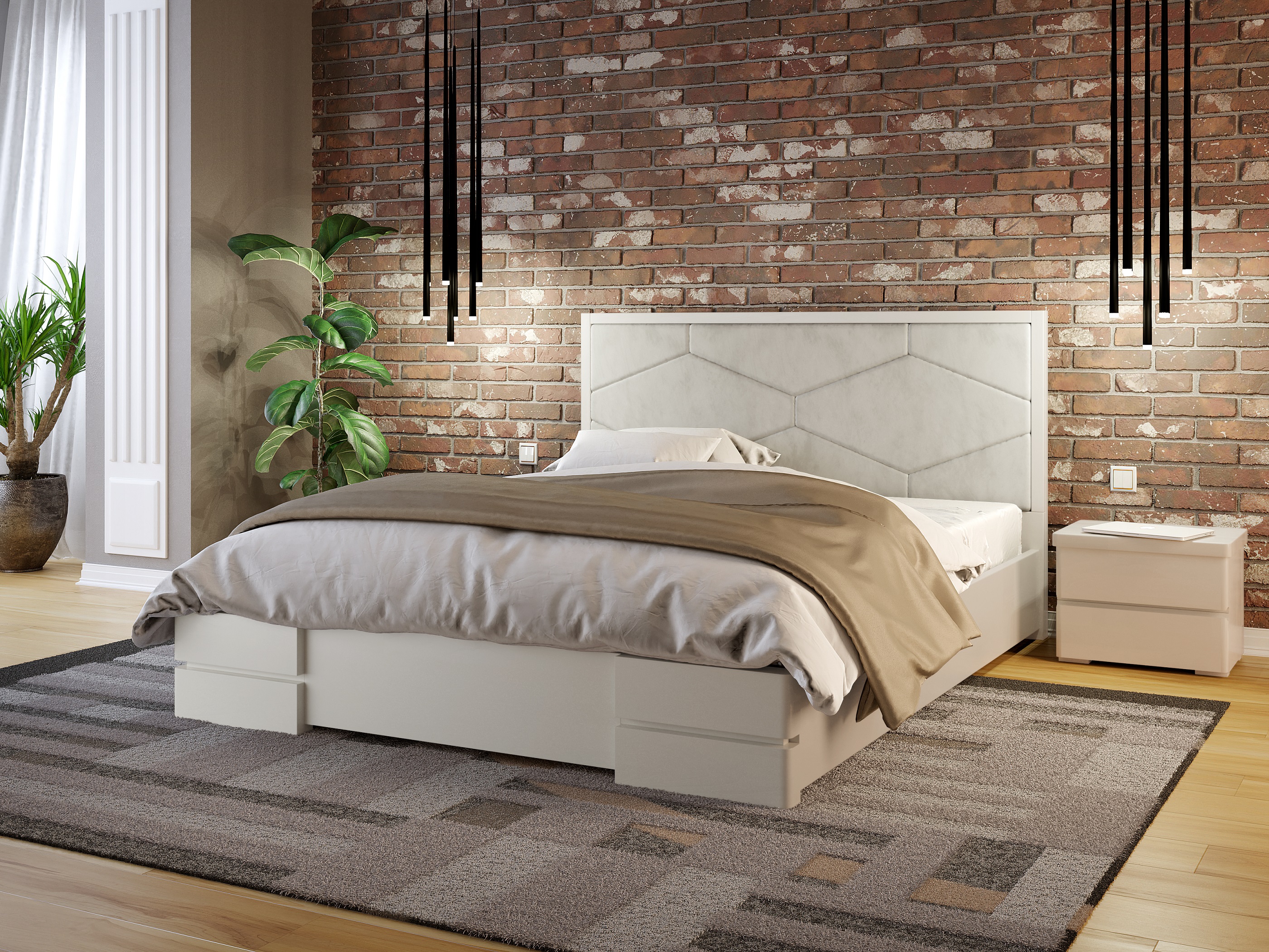 

Кровать Севилья с механизмом Arbordrev (180*200) бук Белый