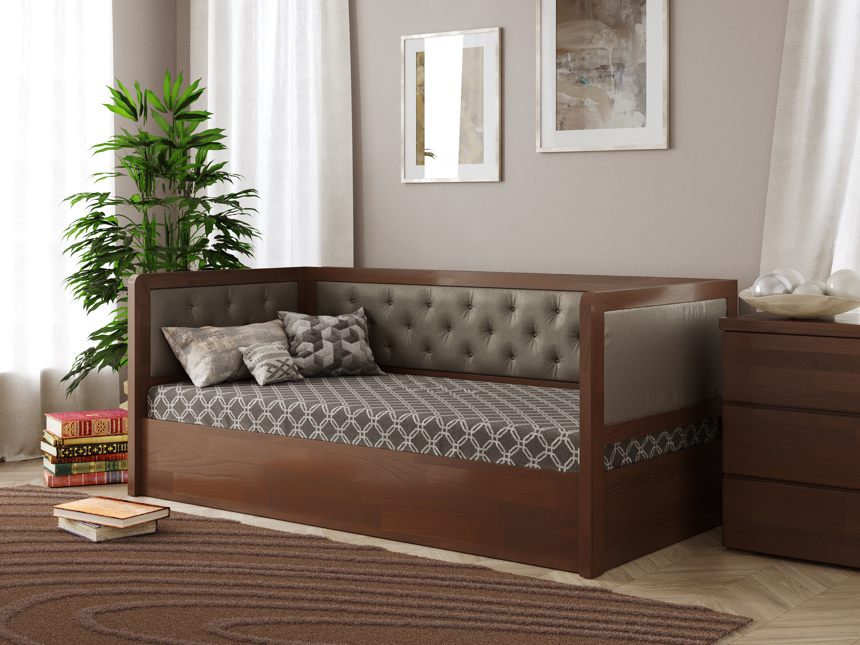 

Кровать Arbordrev Немо люкс М (90*200) сосна Орех