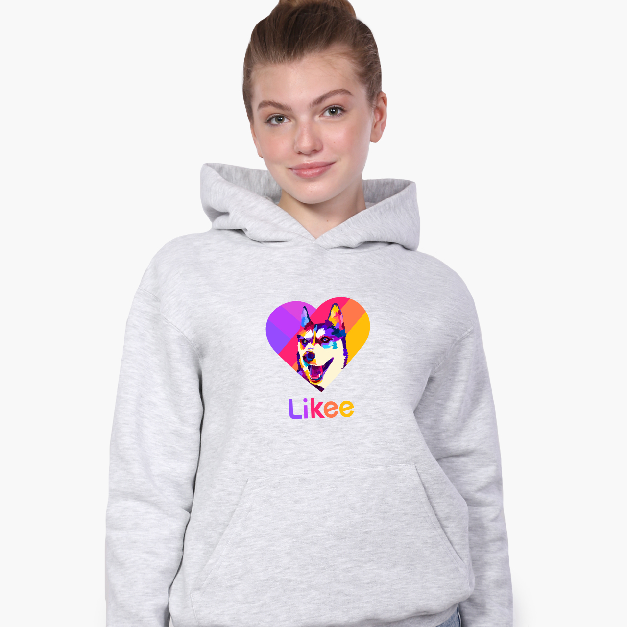 

Худи детский Лайк Лайка (Likee) Светло-серый меланж (9298-1598) 128 см