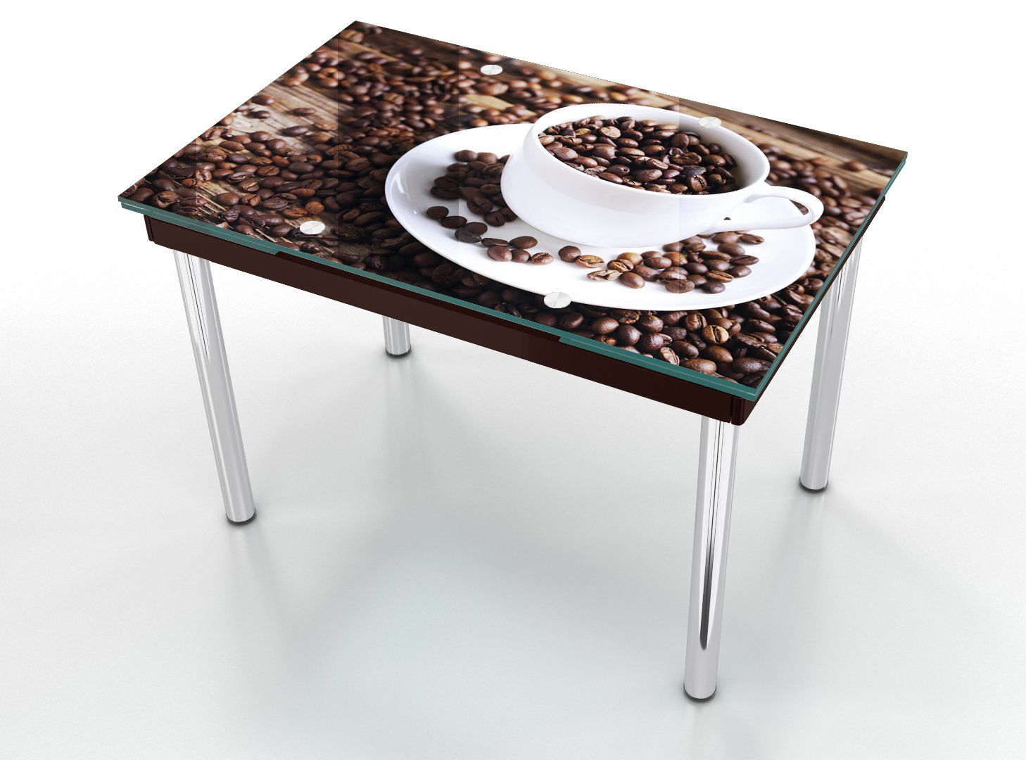 

Раскладной стол из закаленого стекла "Jam" Maxi, Коричневый, 1100-1700х700х750 (Maxi/choc/08)