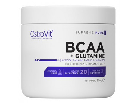 

Аминокислоты Ostrovit BCAA + Glutamine 200г Вкус Натуральный