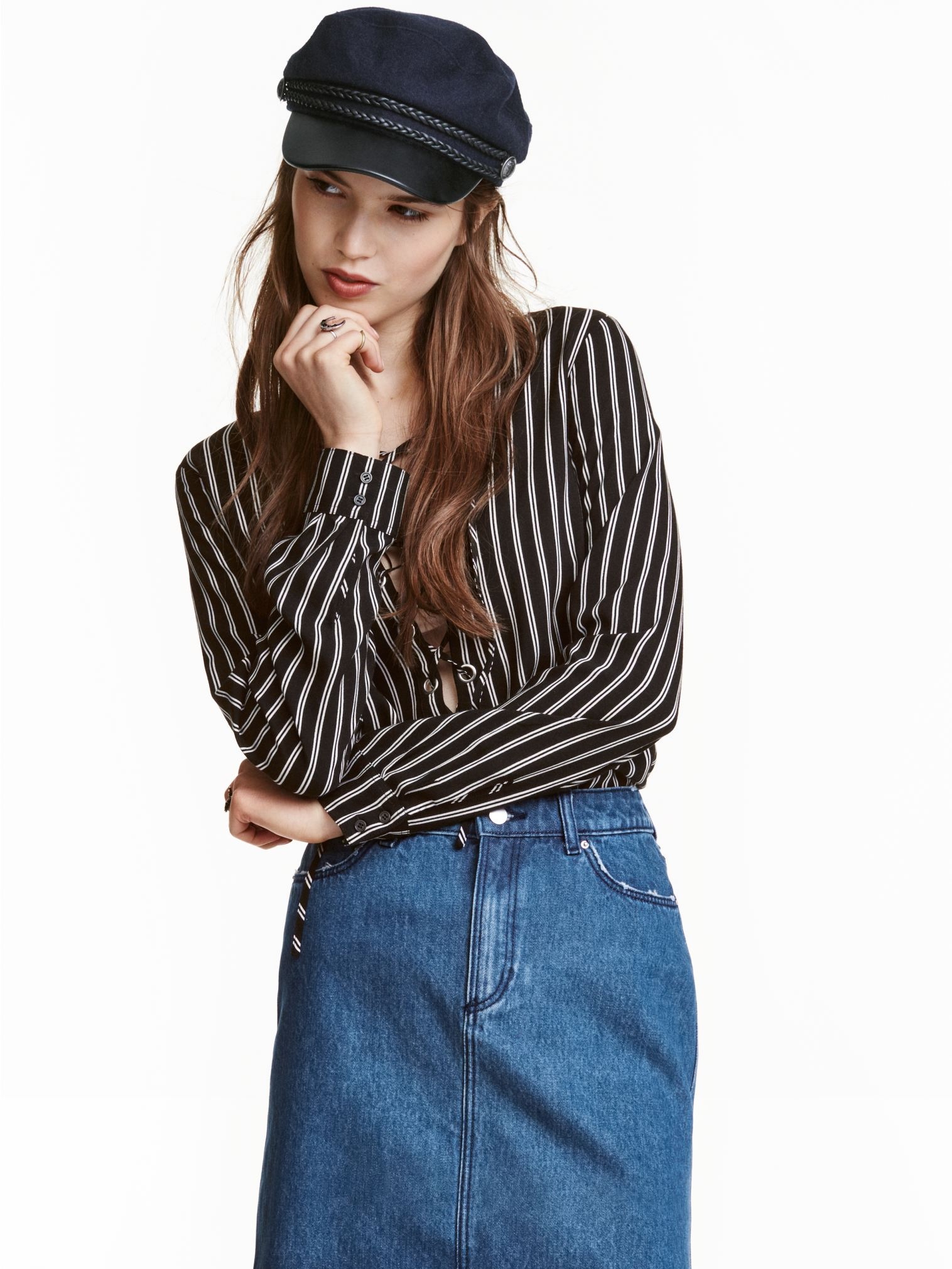 

Юбка джинсовая H&M 7240481 36 Синяя