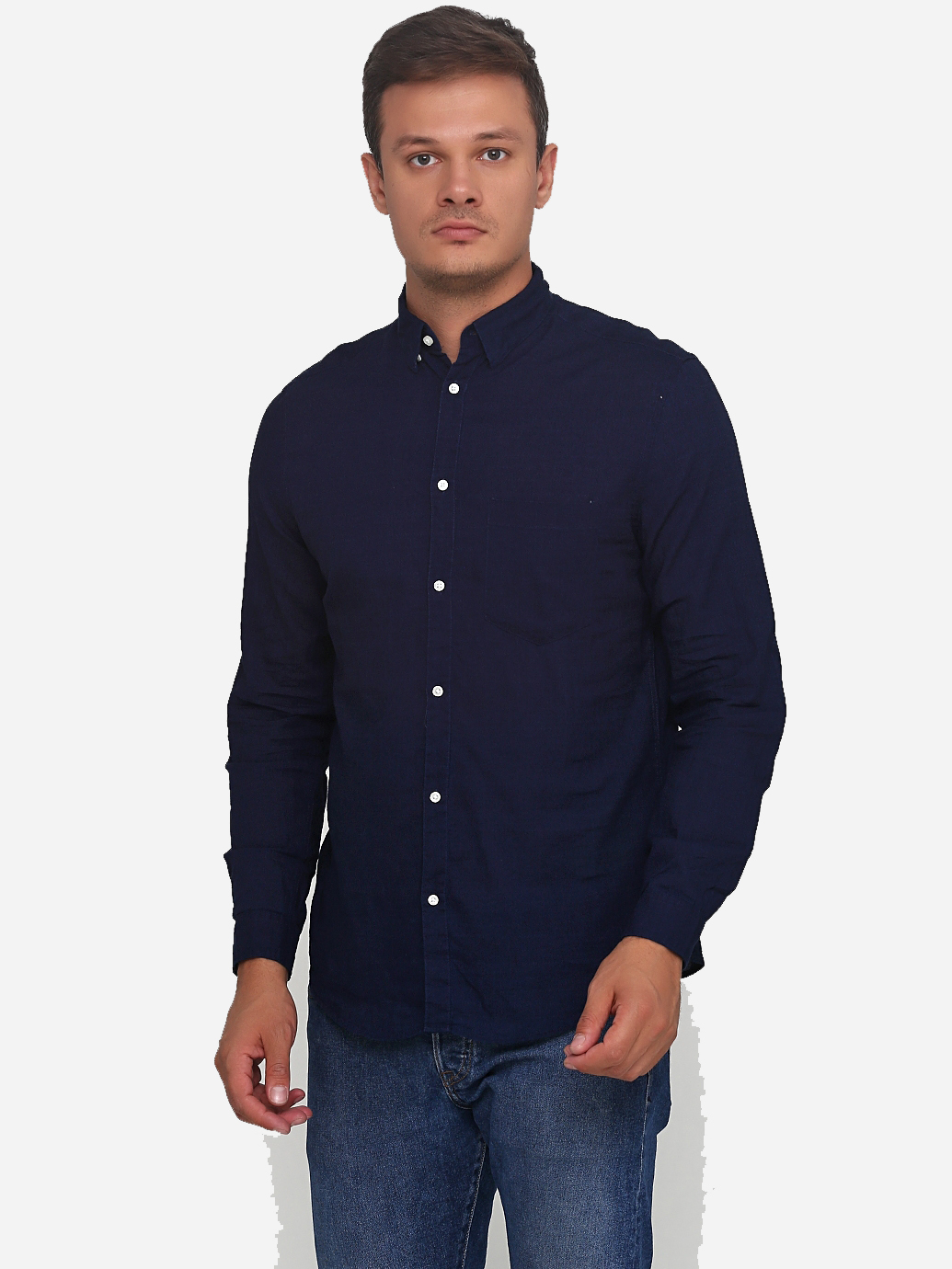 

Рубашка H& 9724107 М Темно-синяя, Рубашка H&M 9724107 М Темно-синяя