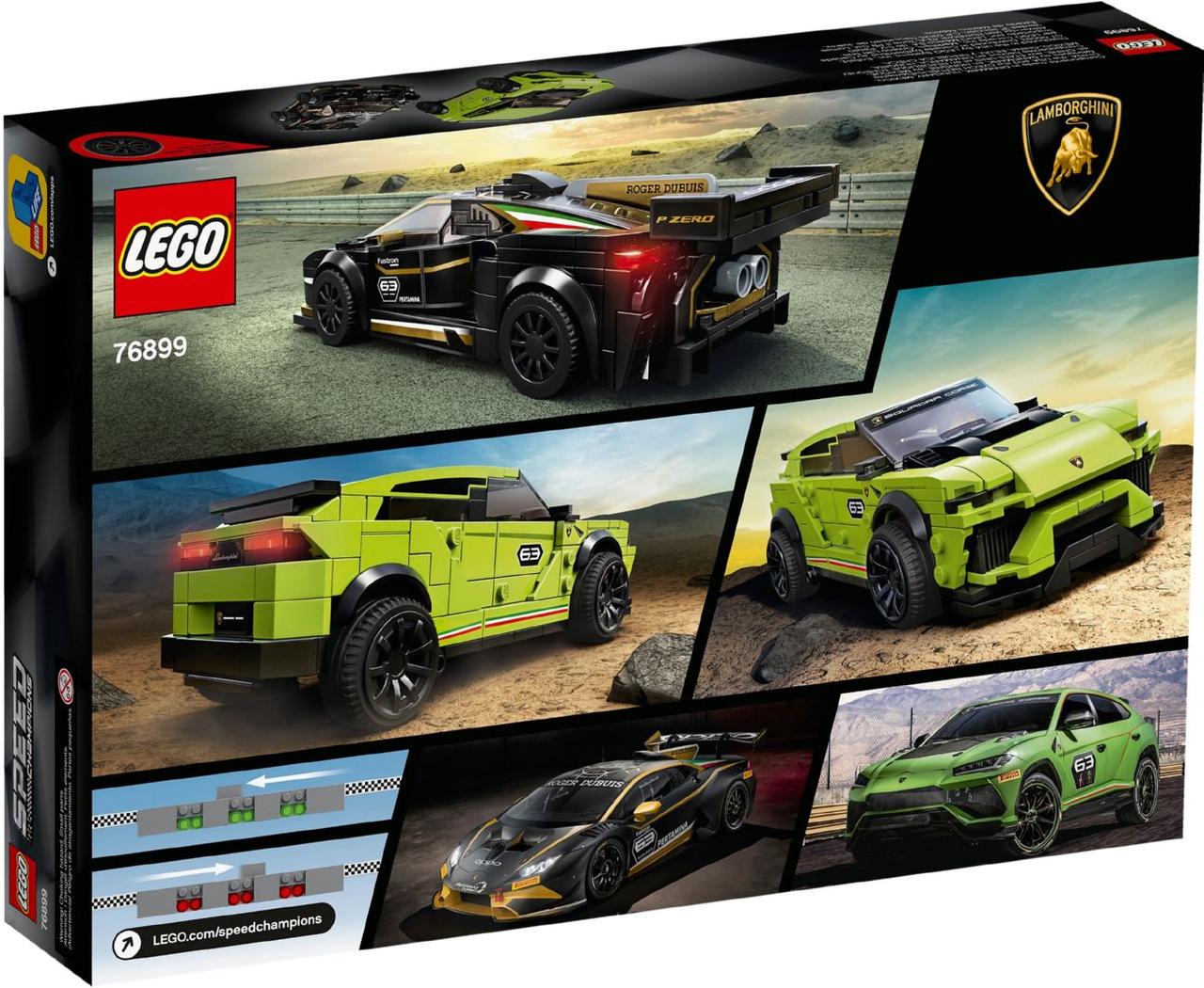 

Конструктор LEGO Speed Champions Lamborghini Urus ST-X & Lamborghini Huracán Super Trofeo EVO 663 детали (76899)