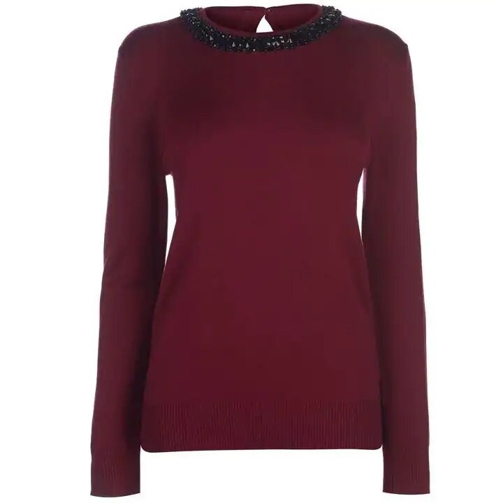 

Джемпер Full Circle Diamonte Jumper  Бордовый 66927209, Джемпер Full Circle Diamonte Jumper L Бордовый 66927209