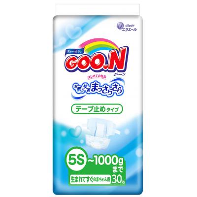 

Подгузник GOO.N для маловесных новорожденных плоские 5S до 1 кг 30 шт (753864)