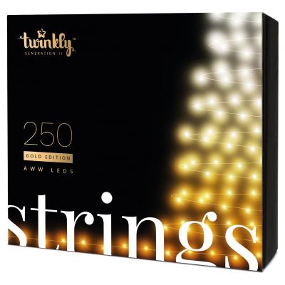 

Гирлянда Twinkly Smart LED Strings AWW 250, BT + WiFi, Gen II, IP44, кабель ч (TWS250GOP-BEU)