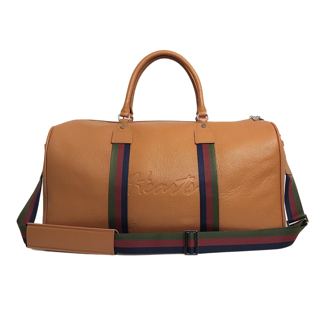 

Большая кожаная сумка Hearts Sport bag SB-20201 рыжая