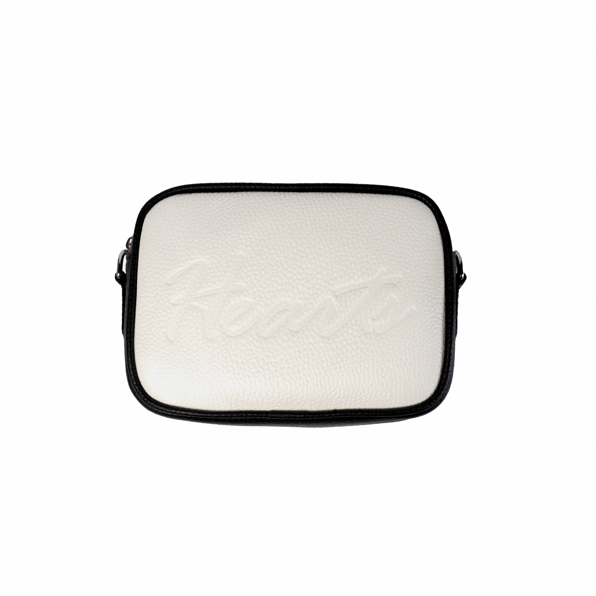 

Женская кожаная сумка Hearts Kit K-3005 белая с черным