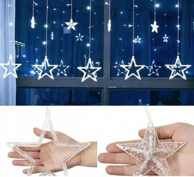 

Гирлянда Штора-звездочки 7шт LED-лента FLASH 3м*0,6м белый Gonchar (NAT06785)