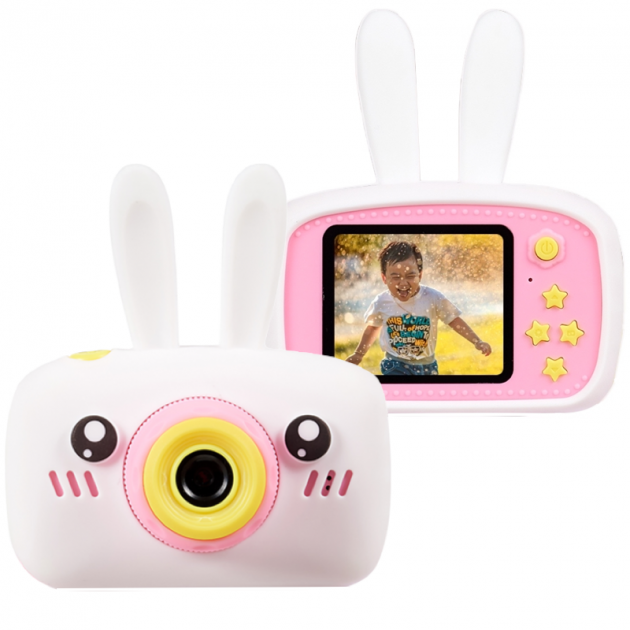 

Цифровой детский фотоаппарат зайчик фотоапарат Bunny GM-30 Белый