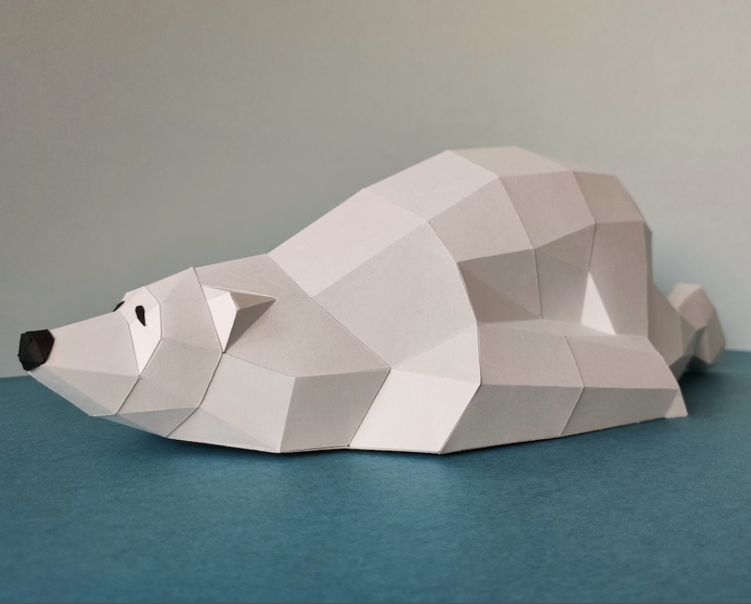 

Паперкрафт модель Белый медведь Papercraft