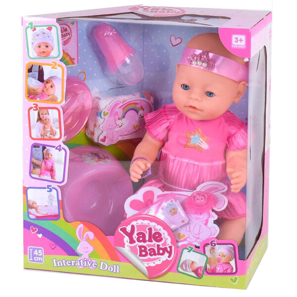 

Пупс интерактивный Baby Love No023C для девочки 42 см 8 функций с аксессуарами