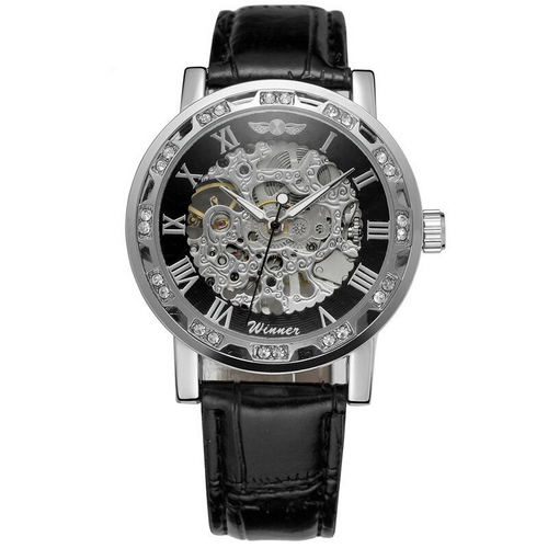 

Наручные часы Winner 8012C Diamonds Automatic Black-Silver