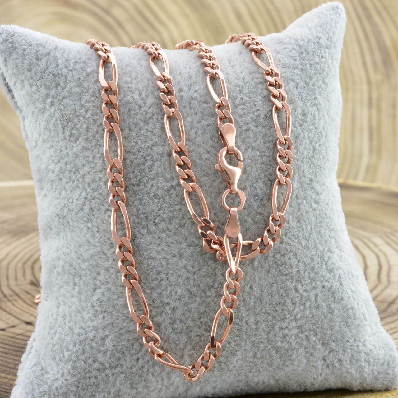 

Серебряная цепочка позолоченная Фигаро ширина 4 мм 60