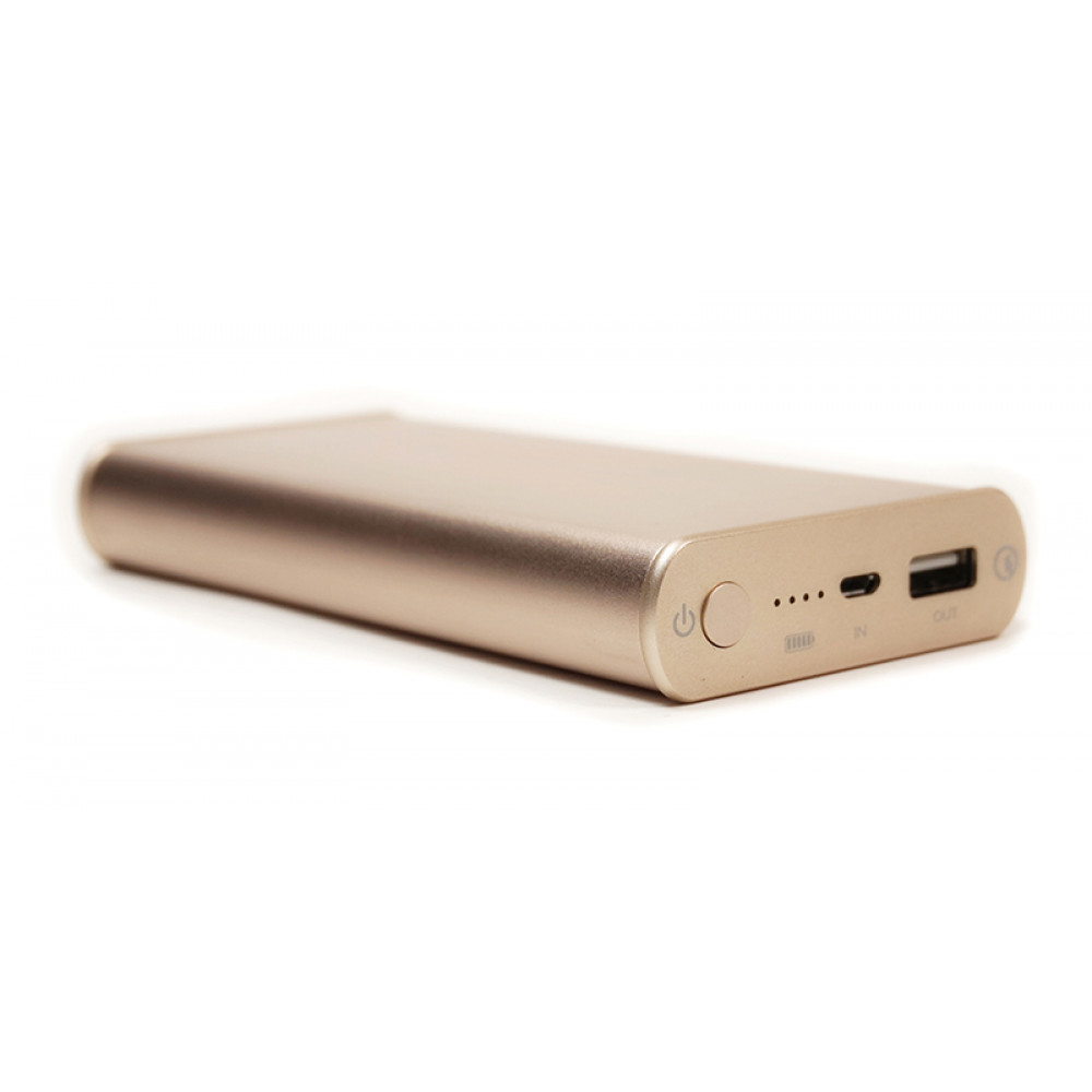 

Портативная батарея Power Bank PowerPlant Q1S 10200mAh, Gold