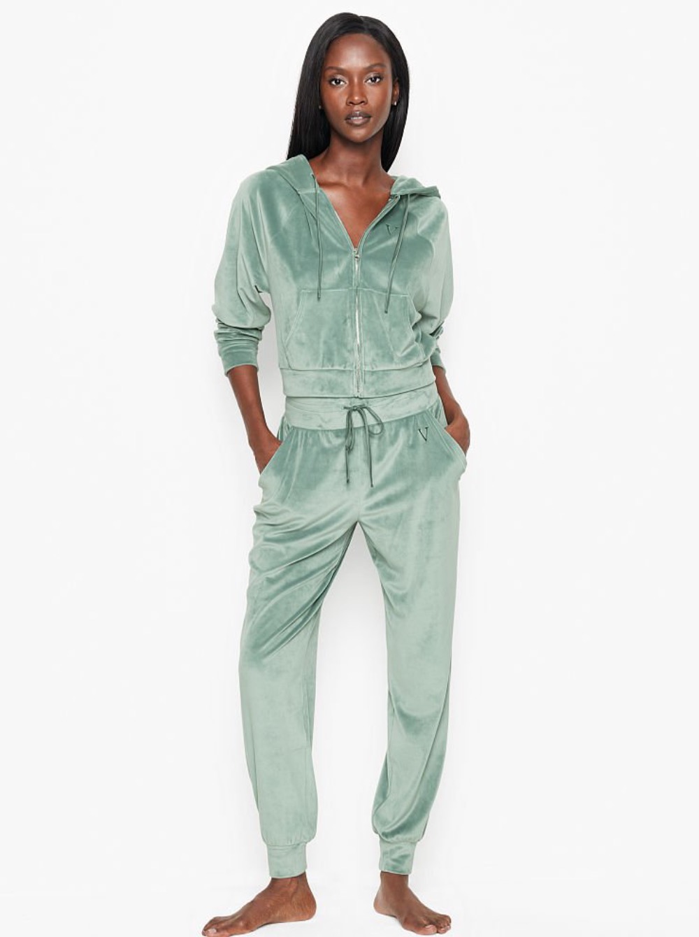

Велюровый костюм Victoria's Secret ХS Изумрудный (4302)