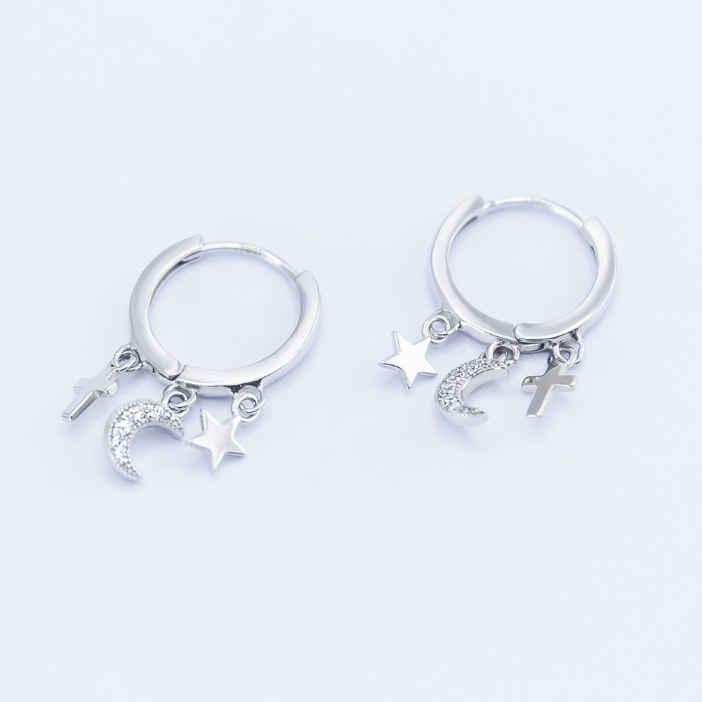 

Серьги серебряные INFINI родированные s2cr-68