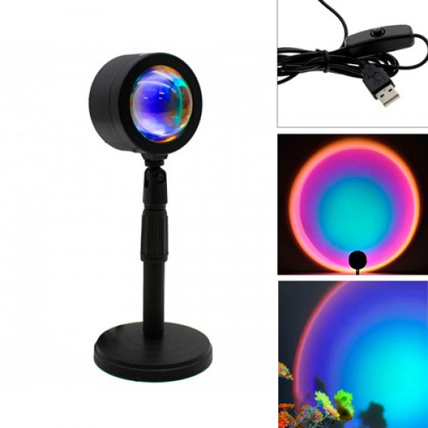 

Светильник ночник светодиодный USB, поворотный проектор радуги Q07, Rainbow