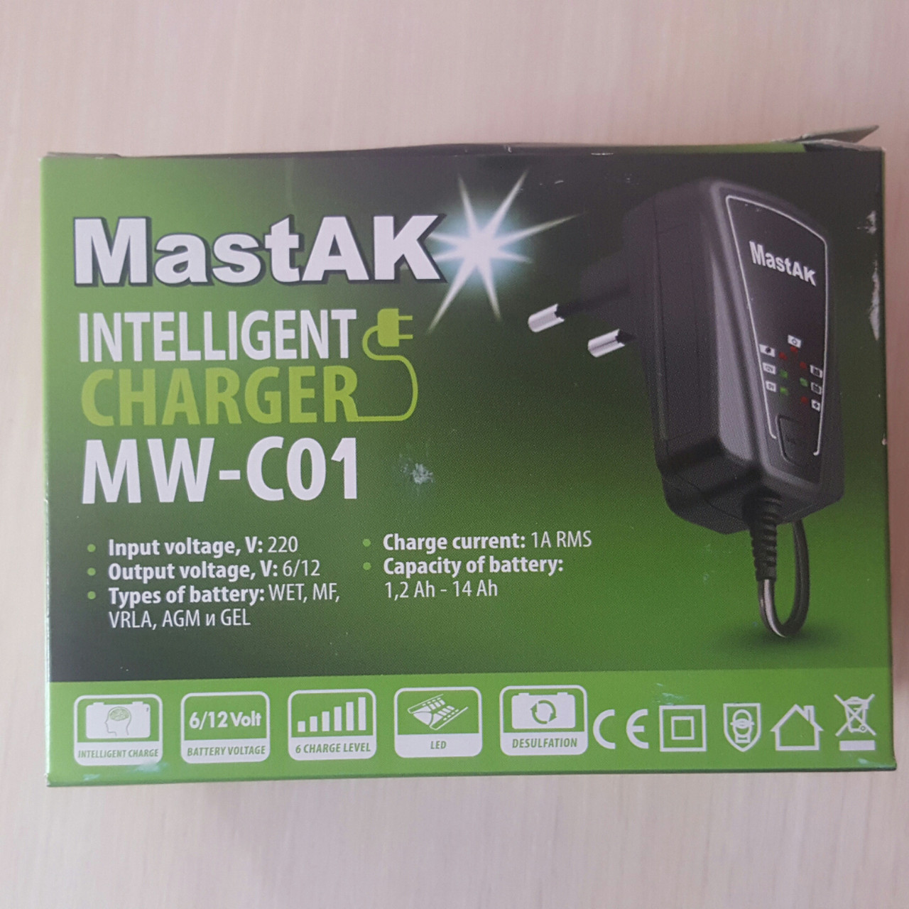 

Зарядное интлектуальное устройство MastAK MW-C01 6/12V