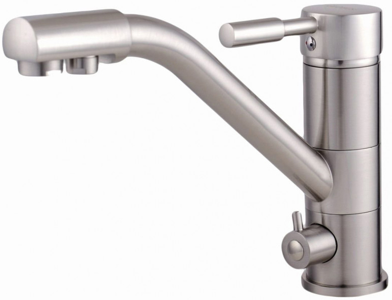 

Смеситель кухонный с подключением к фильтру GLOBUS LUX GLLR-0555-8-STSTEEL