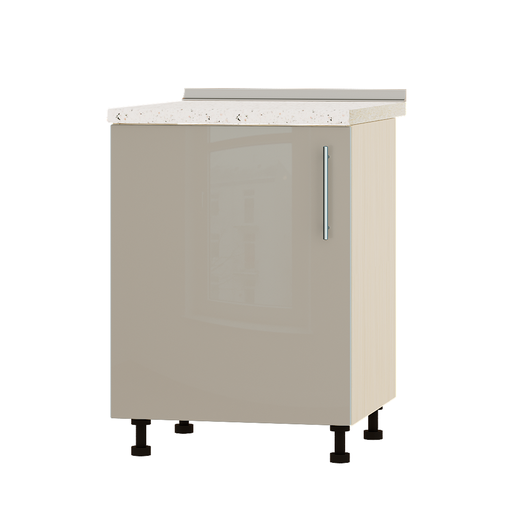 

Кухня Акрил модуль Низ Н79-600 Норковый Глянец Дуб молочный 60х47х82 см