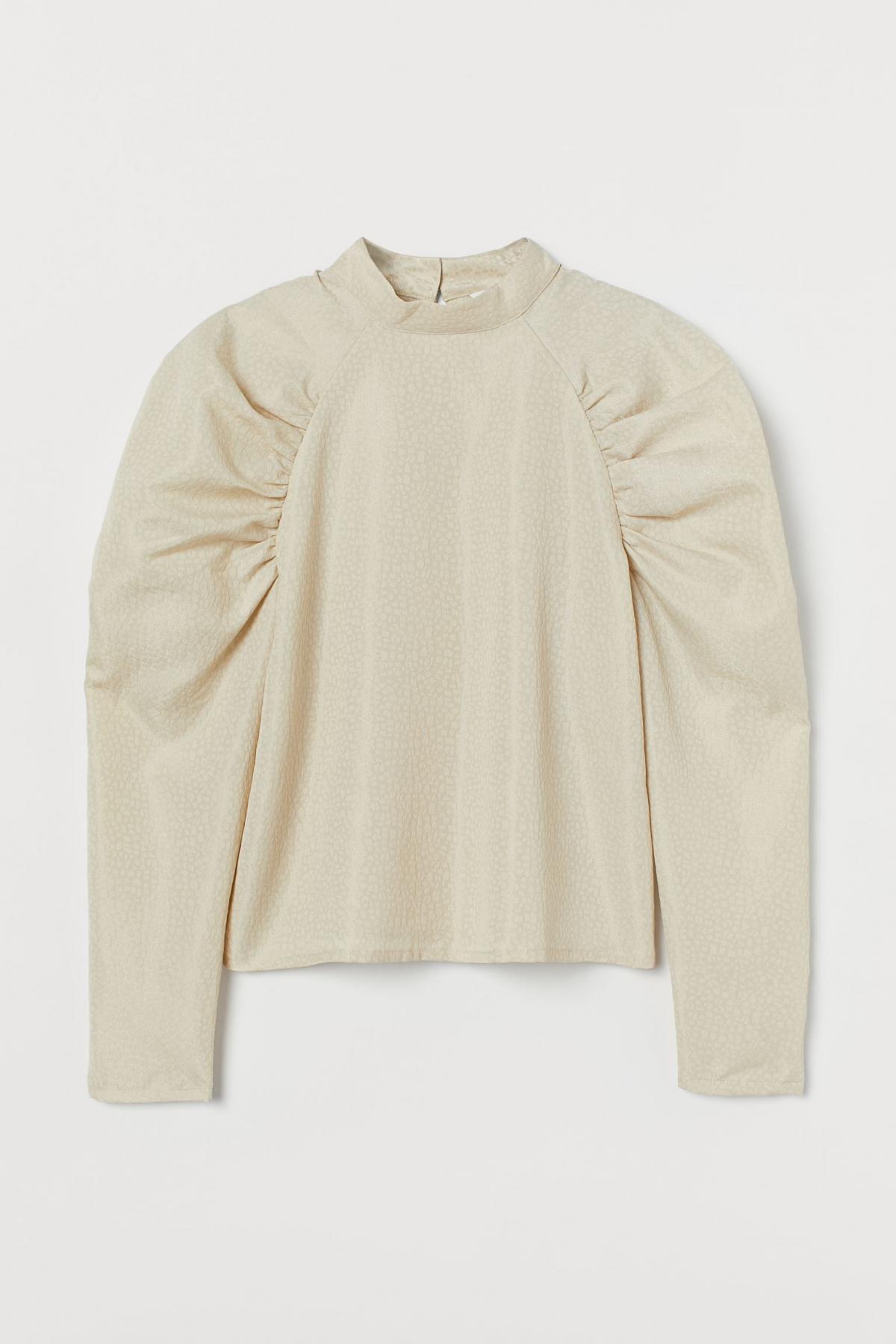 

Блузка с пышным рукавом H&M l Бежевая