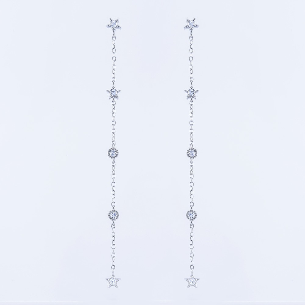 

Серьги серебряные INFINI родированные s2cr-66