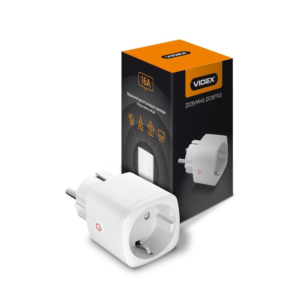 

Умная розетка VIDEX 1 слот WiFi VF-WP100