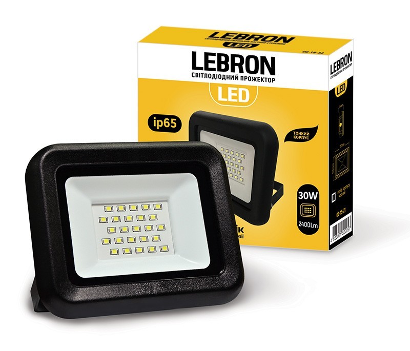 

LED прожектор LEBRON 30W 6500К