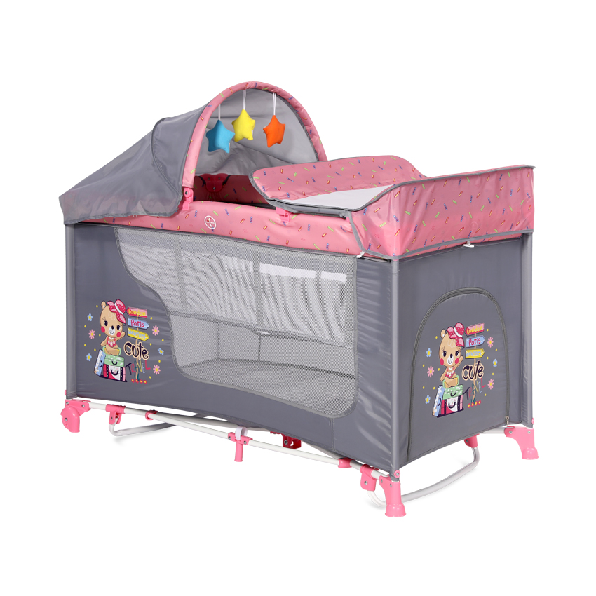 

Манеж Lorelli MOONLIGHT 2L ROCKER (pink travelling)
