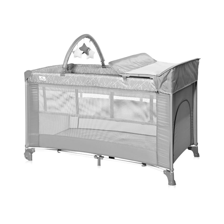 

Манеж-кроватка Lorelli TORINO 2L+ (grey)