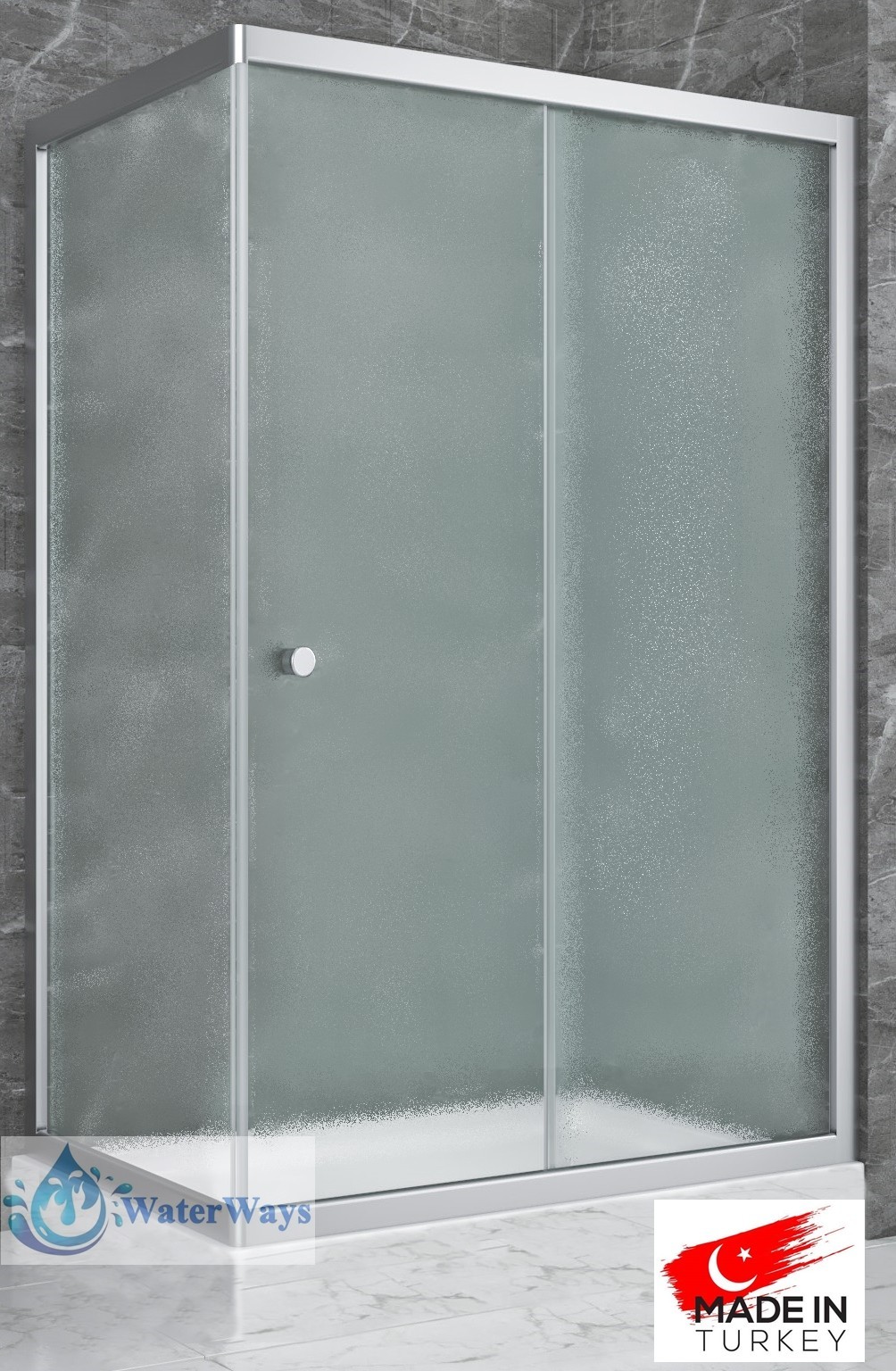 

Душевая кабина Shower Saturn One 120x80 раздвижная кабина для душа прямоугольная без поддона матовое стекло 5мм