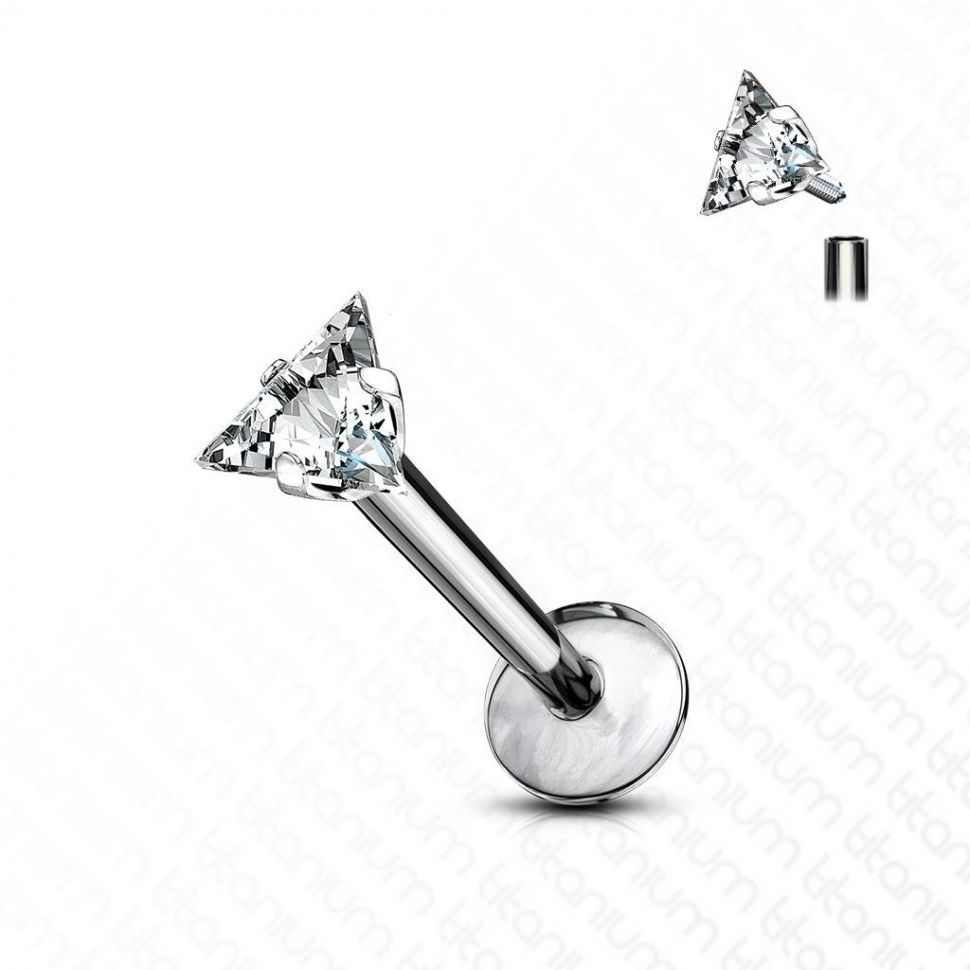 

Лабрет из титана PiercedFish T23LI6 с фианитом (8 мм)
