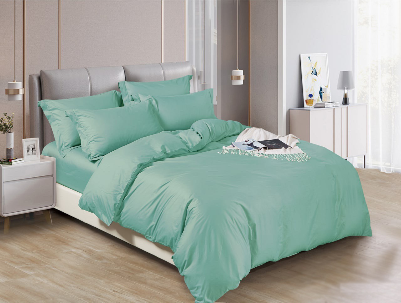 

Семейный комплект постельного белья сатин TM КРИСПОЛ Украина