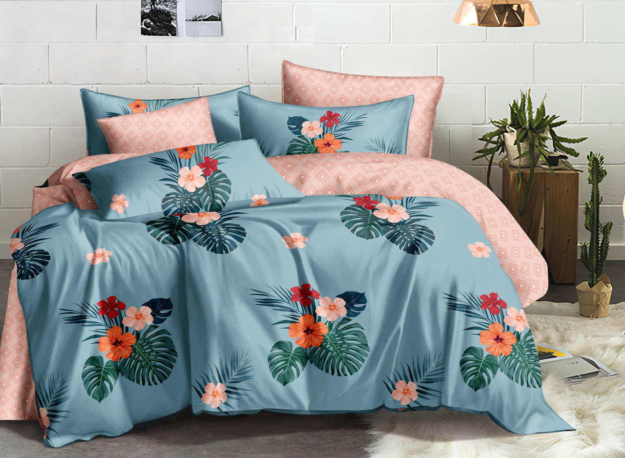 

Полуторный двусторонний комплект постельного белья 150*220 Сатин Люкс TM КРИСПОЛ Украина