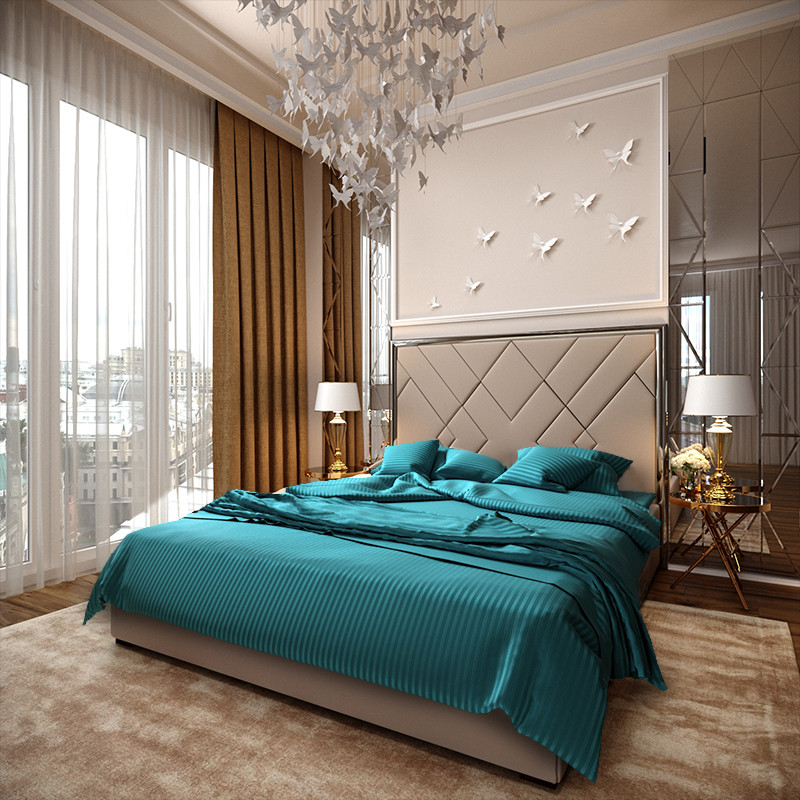 

Постельное бельё двуспальное 180*220 страйп-сатин люкс TM KRISPOL Украина