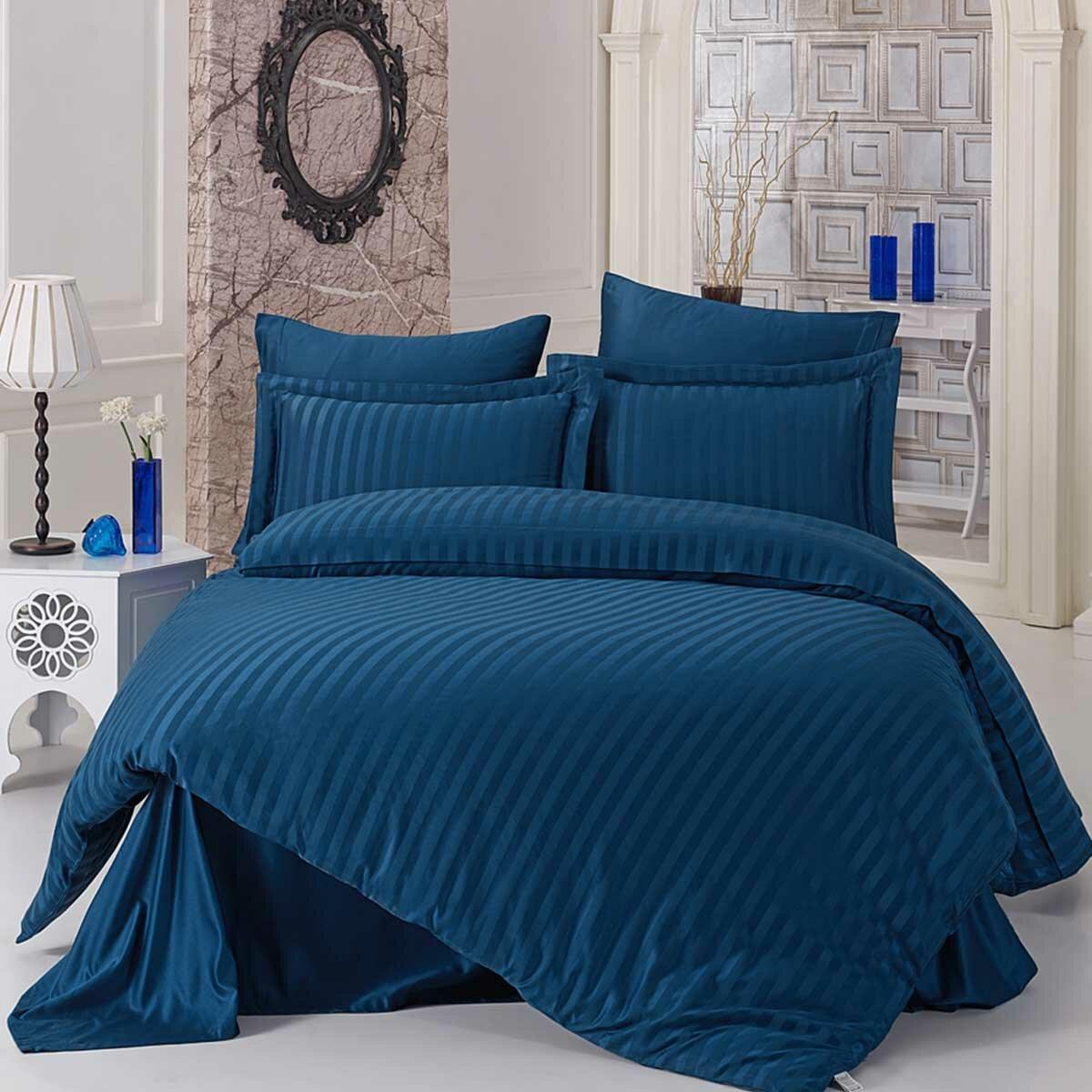 

Постельное бельё евро 200*220 страйп-сатин люкс TM KRISPOL Украина