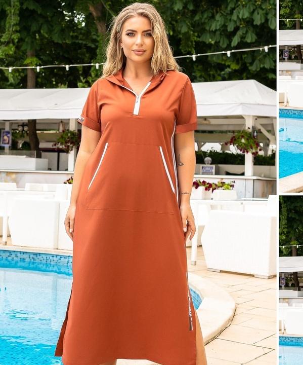 

Платье G&M k-83153 - Размер цвет терракотовый, Платье G&M k-83153 60-62 Размер цвет терракотовый