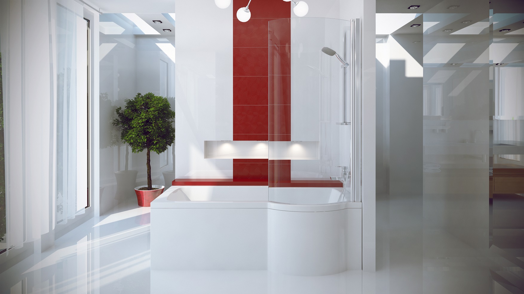 

Шторка PMD в ванную Inspiro левая 760 * 1500 L