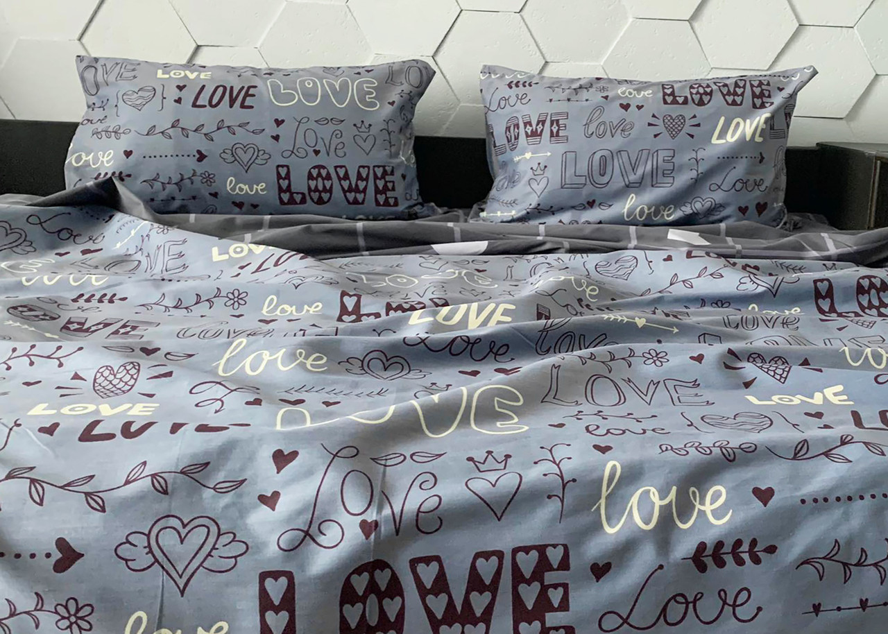 

Постельное белье евро Mazani Love 50х70 см, 200х220 см, без резинки 220х240 см