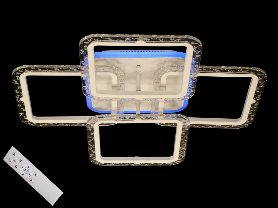 

Современная светодиодная люстра с диммером и пультом 80W