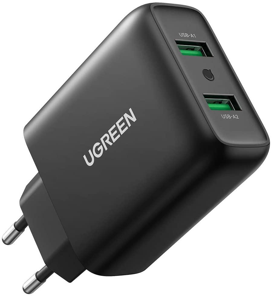 

Зарядное устройство Ugreen Qualcomm Quick Charge 3.0 36W Dual USB